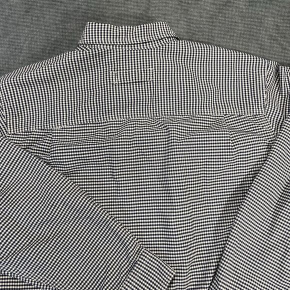 Woolrich Wool Blend Flannel Shirt Men LARGE Black Beige Plaid USA Pockets Button - Picture 6 of 10